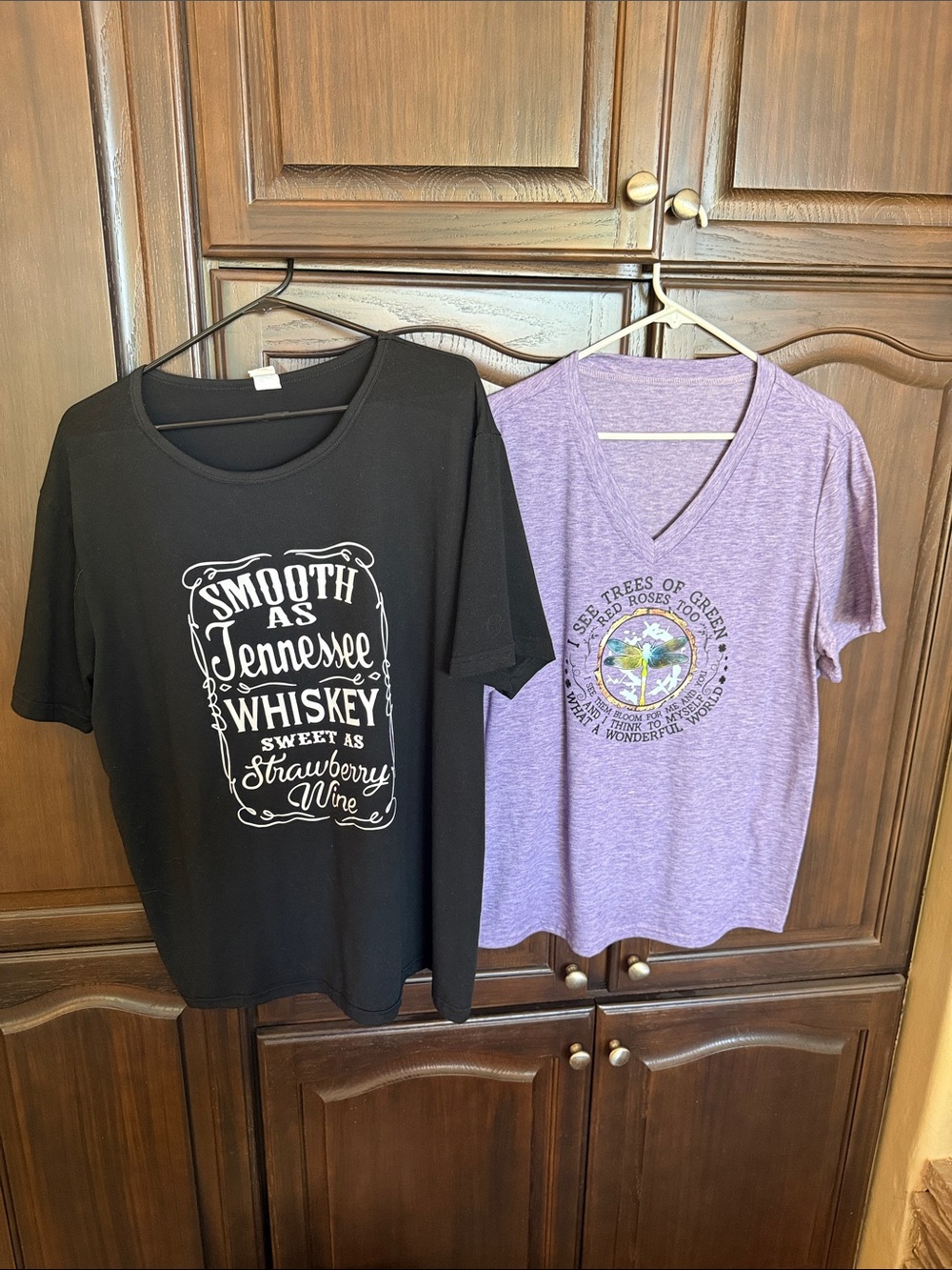 Graphic Tee Bundle - Black "Smooth as Tennessee Whiskey" & Lavender V-Neck